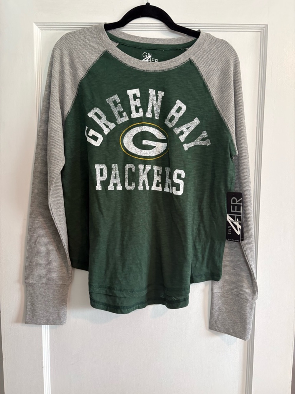 NWT Women's NFL Team Apparel Green Bay Packers Long Sleeve Shirt Size Large